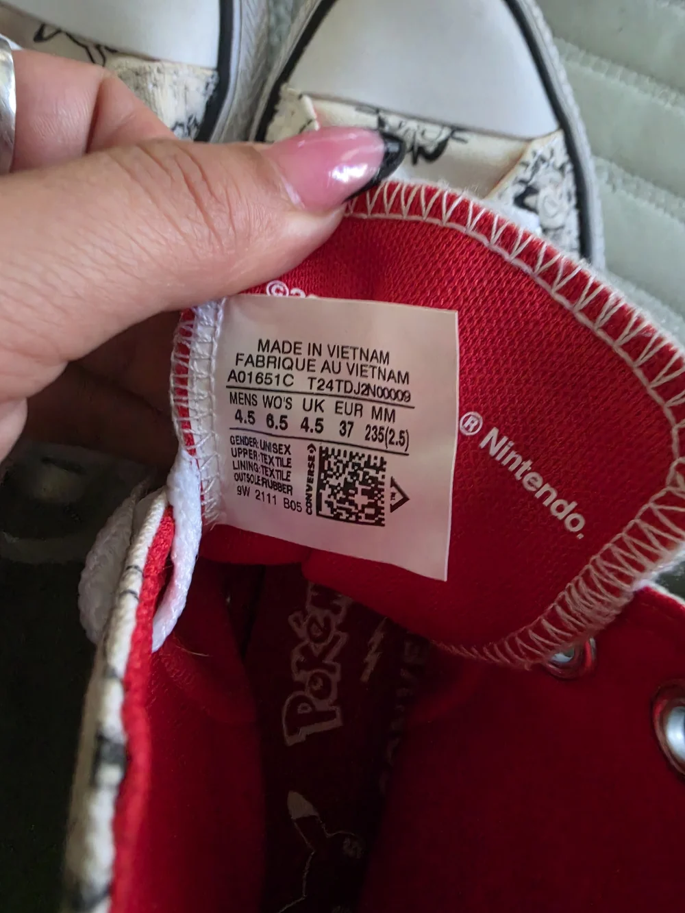 Converse Kids High Top Sneakers in White with Red Interior